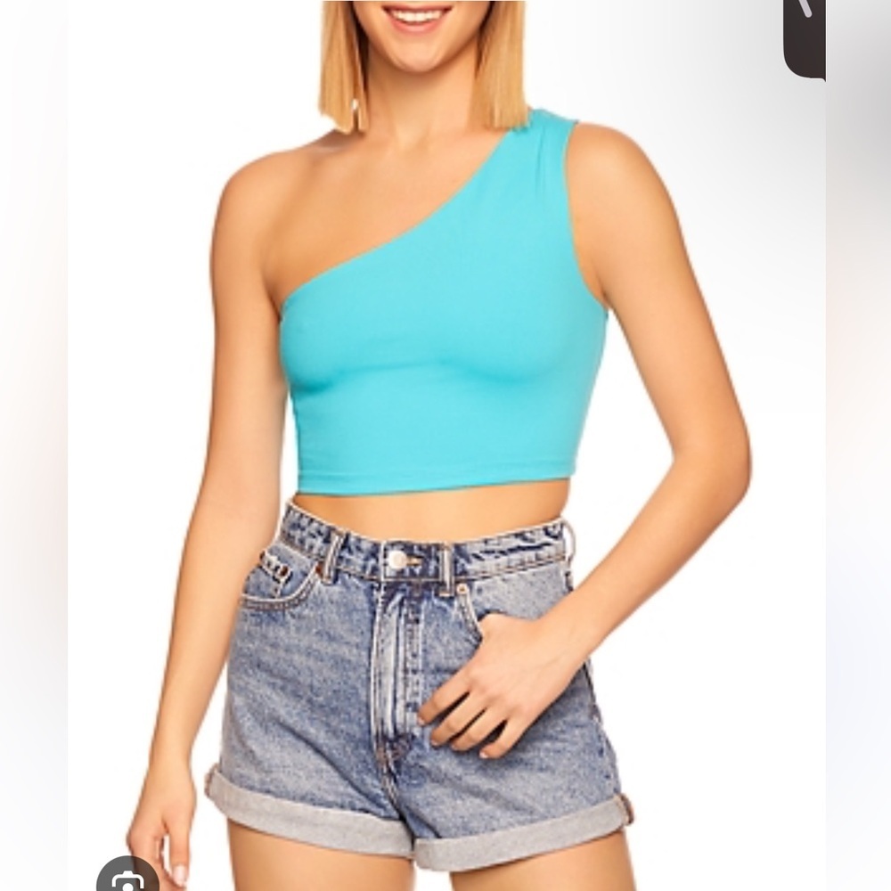 Susana Monaco One Shoulder Crop Top